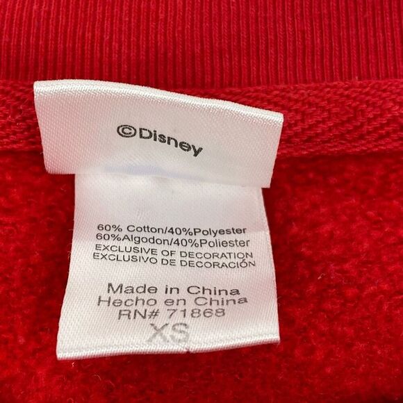 Minnie Mouse Disney Womens Pullover Sweatshirt Tufted Textured XS - Picture 7 of 7